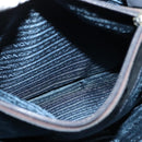 PRADA Tote Bag Nylon Navy Gold Auth MX480-22