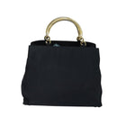 PRADA Tote Bag Nylon Navy Gold Auth MX480-2