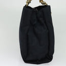 PRADA Tote Bag Nylon Navy Gold Auth MX480-3