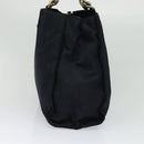 PRADA Tote Bag Nylon Navy Gold Auth MX480-4