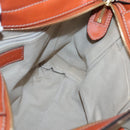 BURBERRY Nova Check Hand Bag PVC 2WAY Beige Gold Auth MX482-20