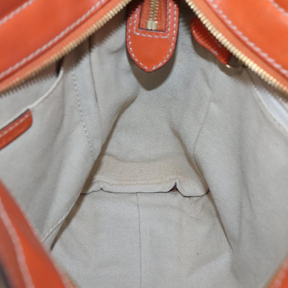 BURBERRY Nova Check Hand Bag PVC 2WAY Beige Gold Auth MX482