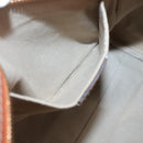 BURBERRY Nova Check Hand Bag PVC 2WAY Beige Gold Auth MX482-23