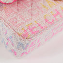CHANEL Matelasse 25 Chain Shoulder Bag Tweed Pink Gold CC Auth MX484SM-10