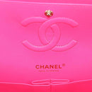 CHANEL Matelasse 25 Chain Shoulder Bag Tweed Pink Gold CC Auth MX484SM-19