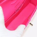 CHANEL Matelasse 25 Chain Shoulder Bag Tweed Pink Gold CC Auth MX484SM-20