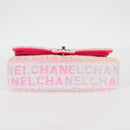 CHANEL Matelasse 25 Chain Shoulder Bag Tweed Pink Gold CC Auth MX484SM-9