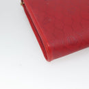 Christian Dior Honeycomb Canvas Chain Shoulder Bag PVC Red Gold Auth MX492-16