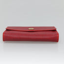 Christian Dior Honeycomb Canvas Chain Shoulder Bag PVC Red Gold Auth MX492-5