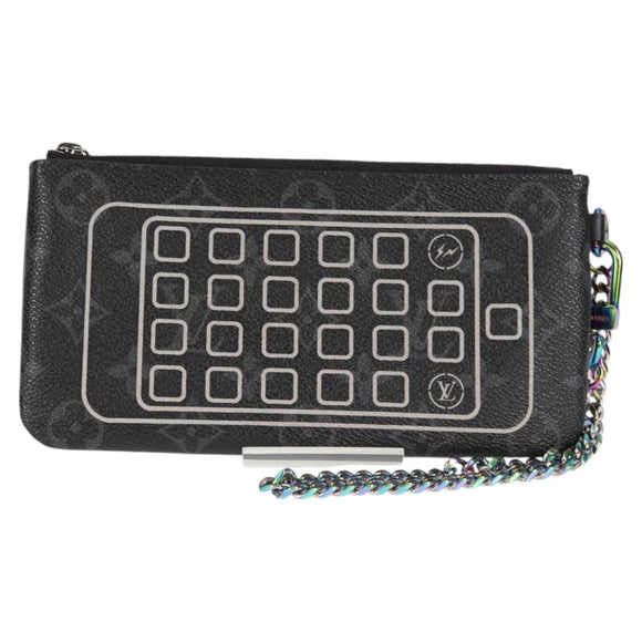 LOUIS VUITTON Monogram Eclipse Fragment iPhone Case M64433 LV Auth MX502AM