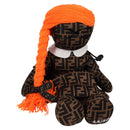 FENDI Zucca Canvas Stuffed 15/50 Black Brown Auth MX505M-1