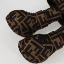 FENDI Zucca Canvas Stuffed 15/50 Black Brown Auth MX505M-10