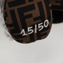 FENDI Zucca Canvas Stuffed 15/50 Black Brown Auth MX505M-11