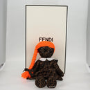 FENDI Zucca Canvas Stuffed 15/50 Black Brown Auth MX505M-12