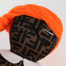 FENDI Zucca Canvas Stuffed 15/50 Black Brown Auth MX505M-7