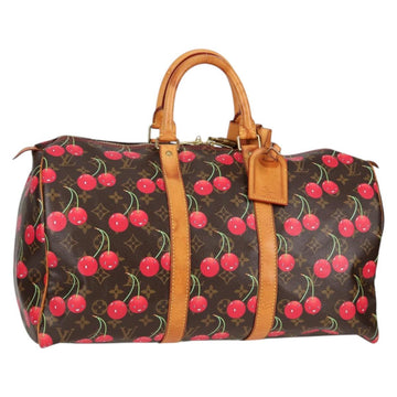 LOUIS VUITTON Monogram Cherry Keepall 45 Boston Bag M95011 LV Auth MX506A