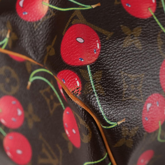LOUIS VUITTON Monogram Cherry Keepall 45 Boston Bag M95011 LV Auth MX506A