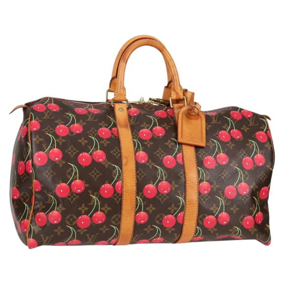 LOUIS VUITTON Monogram Cherry Keepall 45 Boston Bag M95011 LV Auth MX506V