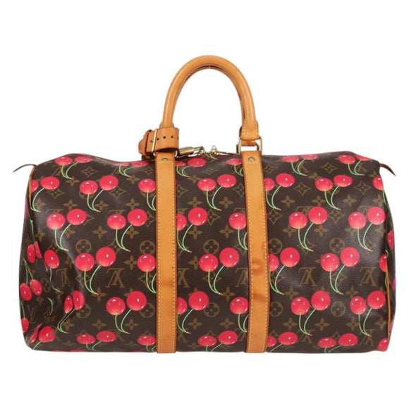 LOUIS VUITTON Monogram Cherry Keepall 45 Boston Bag M95011 LV Auth MX506V