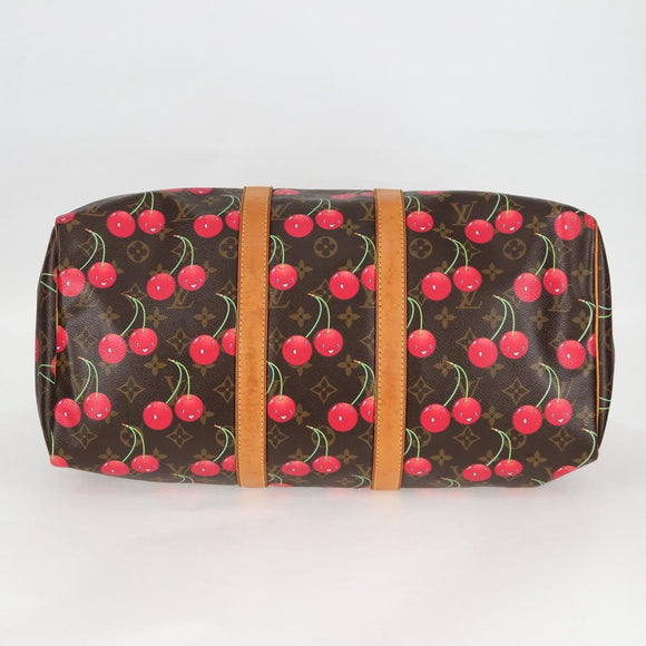 LOUIS VUITTON Monogram Cherry Keepall 45 Boston Bag M95011 LV Auth MX506V