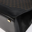 CELINE Macadam Canvas Shoulder Bag PVC Leather Black Gold Auth MY004-9