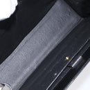 CELINE Macadam Canvas Shoulder Bag PVC Leather Black Gold Auth MY004-10