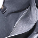 CELINE Macadam Canvas Shoulder Bag PVC Leather Black Gold Auth MY004-21