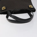 CELINE Macadam Canvas Shoulder Bag PVC Leather Black Gold Auth MY004-7