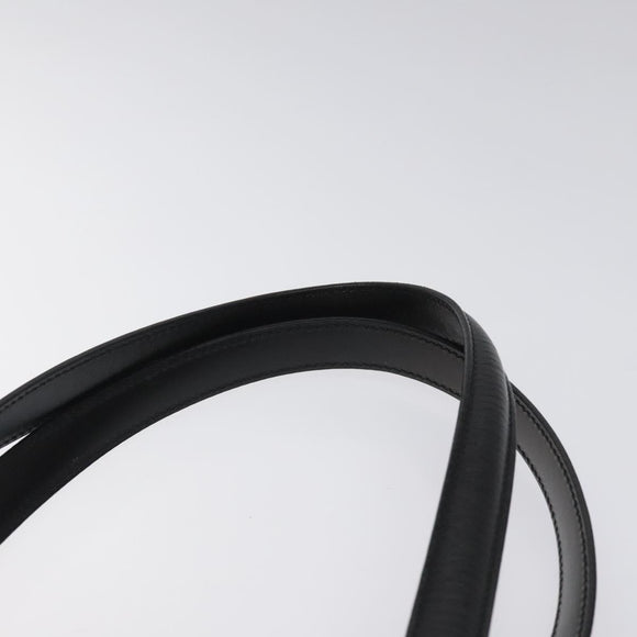 CELINE Macadam Canvas Shoulder Bag PVC Leather Black Gold Auth MY004