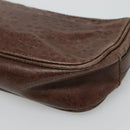 CELINE Shoulder Bag Leather Brown Auth MY023-9