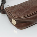 CELINE Shoulder Bag Leather Brown Auth MY023-14