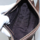 CELINE Shoulder Bag Leather Brown Auth MY023-11