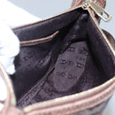 CELINE Shoulder Bag Leather Brown Auth MY023-18