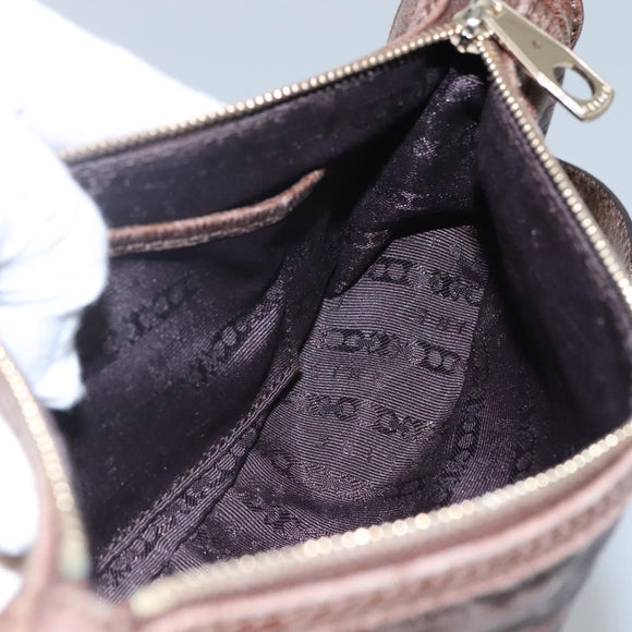 CELINE Shoulder Bag Leather Brown Auth MY023