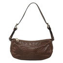 CELINE Shoulder Bag Leather Brown Auth MY023-13