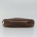 CELINE Shoulder Bag Leather Brown Auth MY023-5