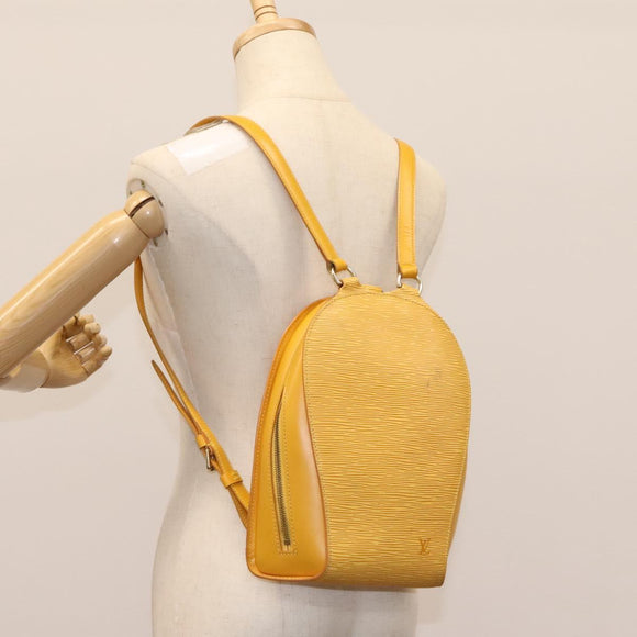 LOUIS VUITTON Epi Mabillon Backpack Yellow M52239 LV Auth MY025