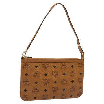 MCM Vicetos Logogram Accessory Pouch PVC Brown Auth MY027