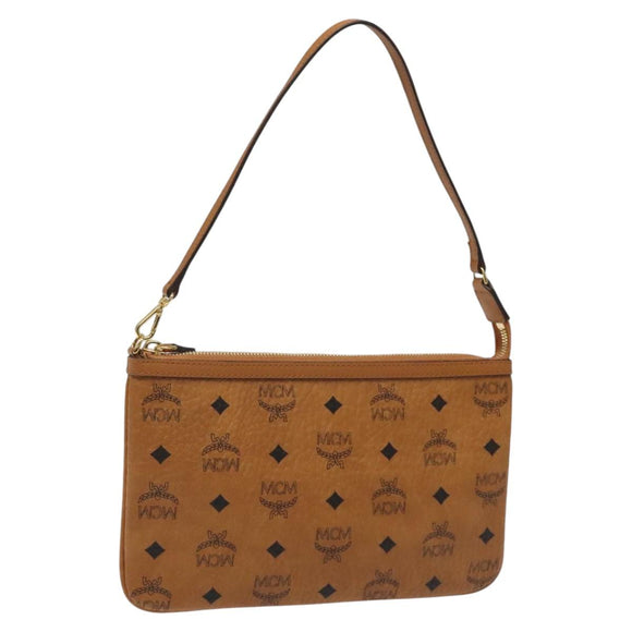 MCM Vicetos Logogram Accessory Pouch PVC Brown Auth MY027