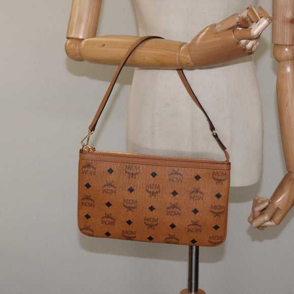 MCM Vicetos Logogram Accessory Pouch PVC Brown Auth MY027