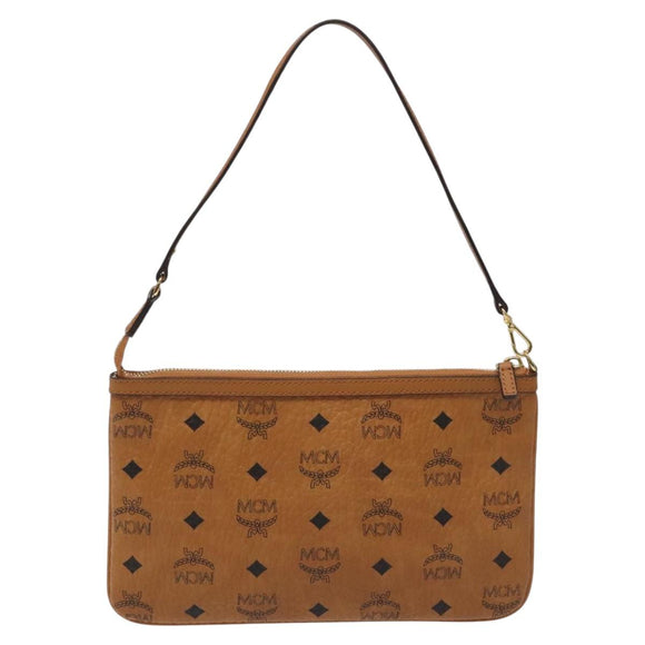 MCM Vicetos Logogram Accessory Pouch PVC Brown Auth MY027