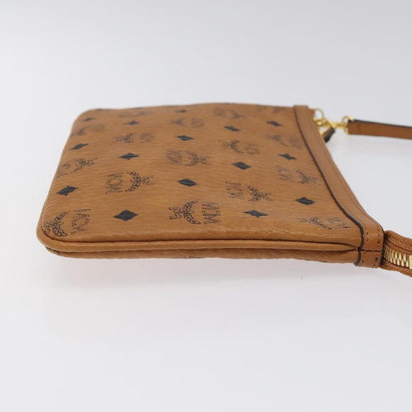 MCM Vicetos Logogram Accessory Pouch PVC Brown Auth MY027