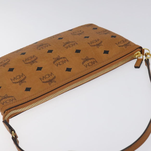 MCM Vicetos Logogram Accessory Pouch PVC Brown Auth MY027