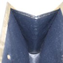 Christian Dior Trotter Canvas Clutch Bag Navy Gold Auth MY031-12