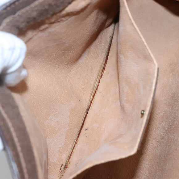 GUCCI GG Supreme Web Sherry Line Clutch Bag PVC Beige Red 156 01 033 Auth MY044