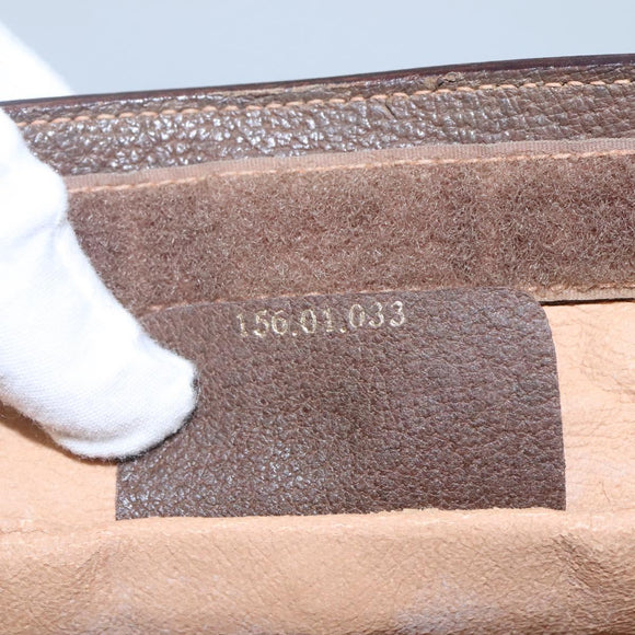 GUCCI GG Supreme Web Sherry Line Clutch Bag PVC Beige Red 156 01 033 Auth MY044