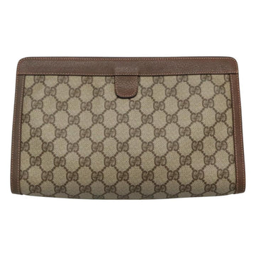 GUCCI GG Supreme Web Sherry Line Clutch Bag PVC Beige Red 156 01 033 Auth MY044 - 0