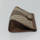 GUCCI GG Supreme Web Sherry Line Clutch Bag PVC Beige Red 156 01 033 Auth MY044-4