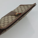 GUCCI GG Supreme Web Sherry Line Clutch Bag PVC Beige Red 156 01 033 Auth MY044-5