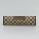 GUCCI GG Supreme Web Sherry Line Clutch Bag PVC Beige Red 156 01 033 Auth MY044-6